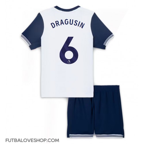 Dres Tottenham Hotspur Radu Dragusin #6 Domáci pre deti 2024-25 Krátky Rukáv (+ trenírky)